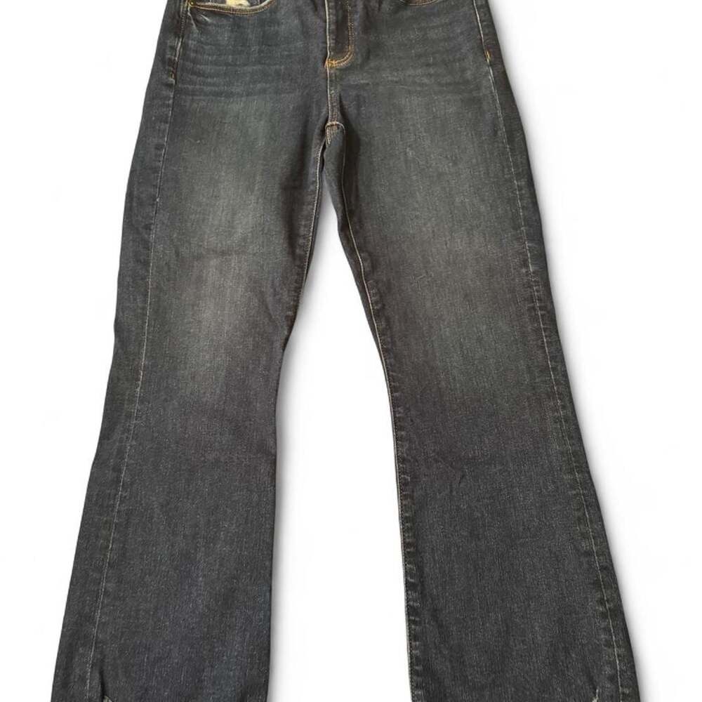 LOFT High-Waisted Wide-Leg Distressed Jeans Size 6